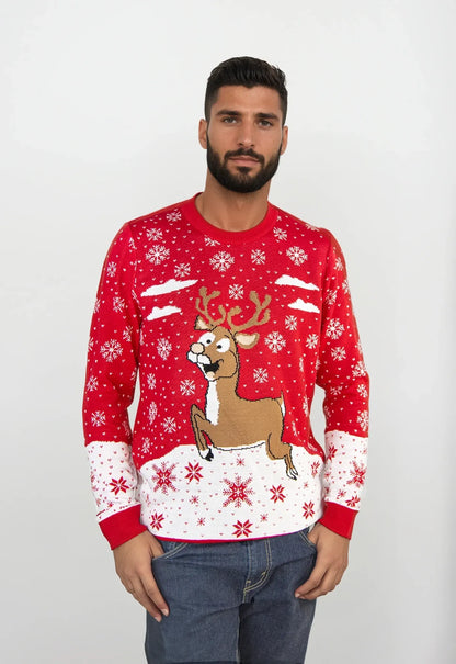 Saco navidad Reno Rojo - Hombre