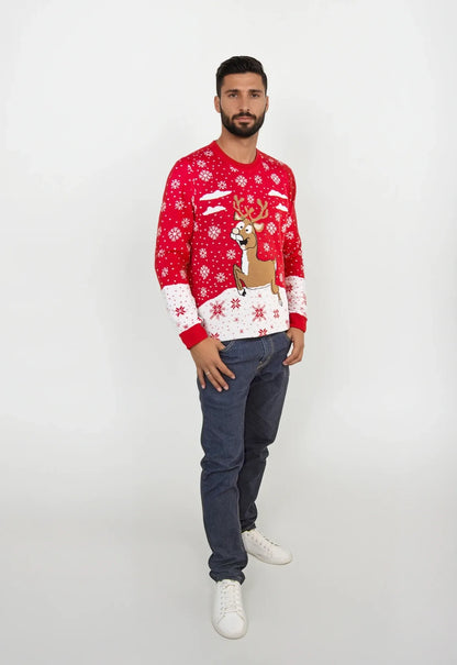 Saco navidad Reno Rojo - Hombre
