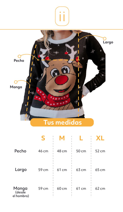 Saco navidad Reno - Negro - Mujer - Giive
