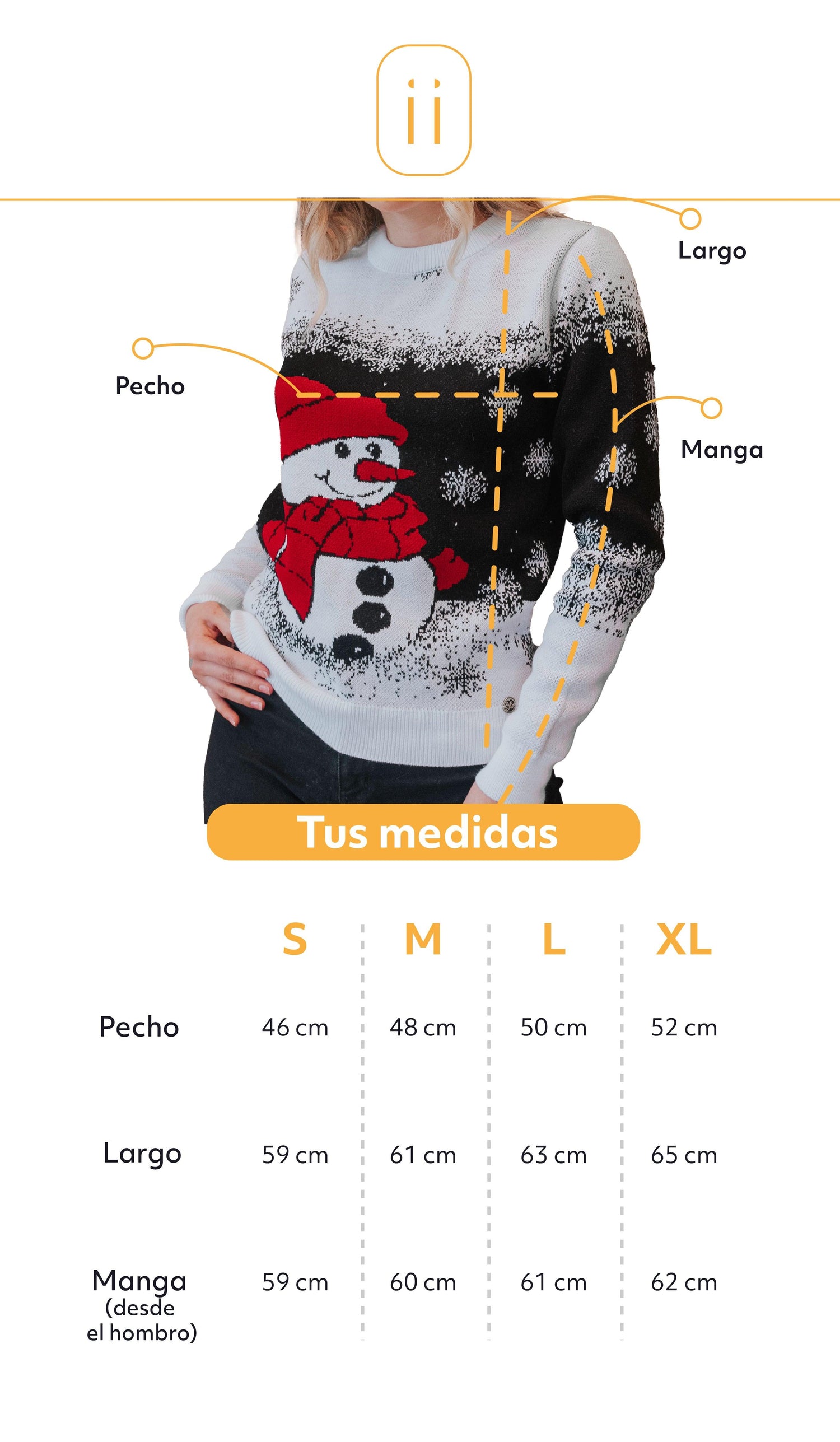 Saco navidad muñeco de nieve - Negro - Mujer - Giive