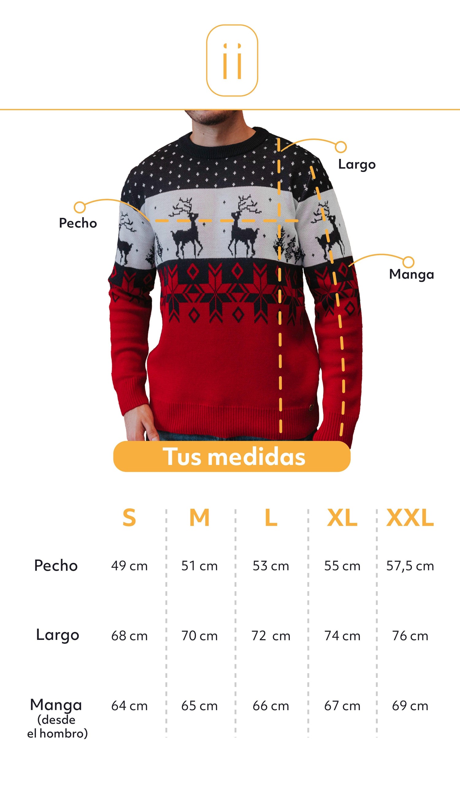 Saco navidad tricolor - Hombre - Giive