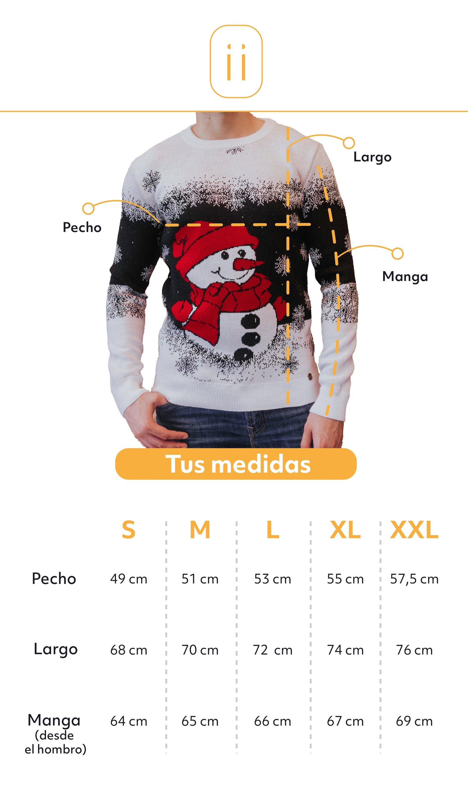 Saco navidad muñeco de nieve - Negro - Hombre - Giive