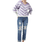 Buzo Jacquard Rayas Diagonales Cuello V - Giive Giive