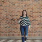 Buzo Jacquard Rayas Diagonales Cuello V