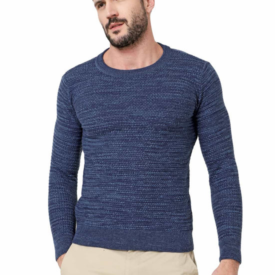 Saco para Hombre Buzo Cuello Redondo Tejido Lazo Matizado - Giive Fabricantes de sacos en hilo para hombre