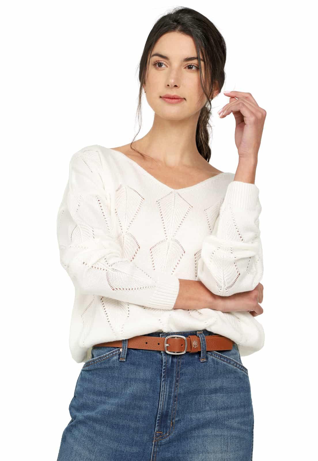 Buzo Calado Hojas Cuello V - Prendas de vestir - Giive Giive