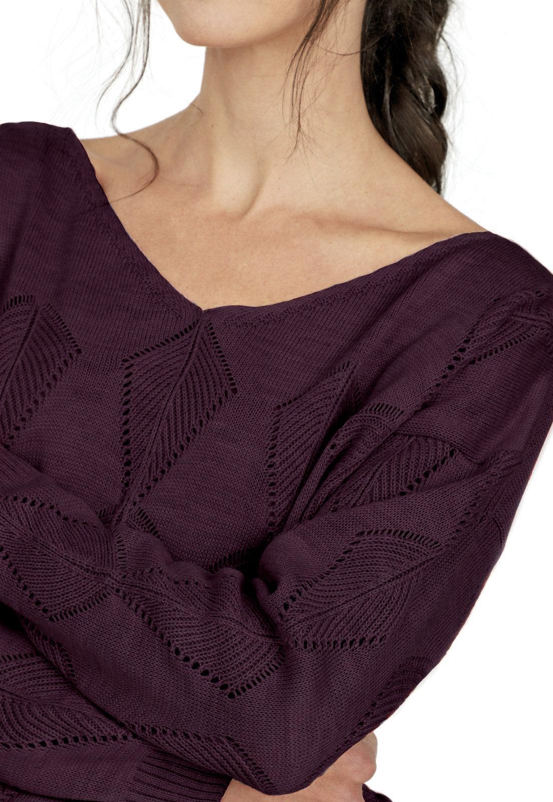 Buzo Calado Hojas Cuello V - Prendas de vestir - Giive Giive