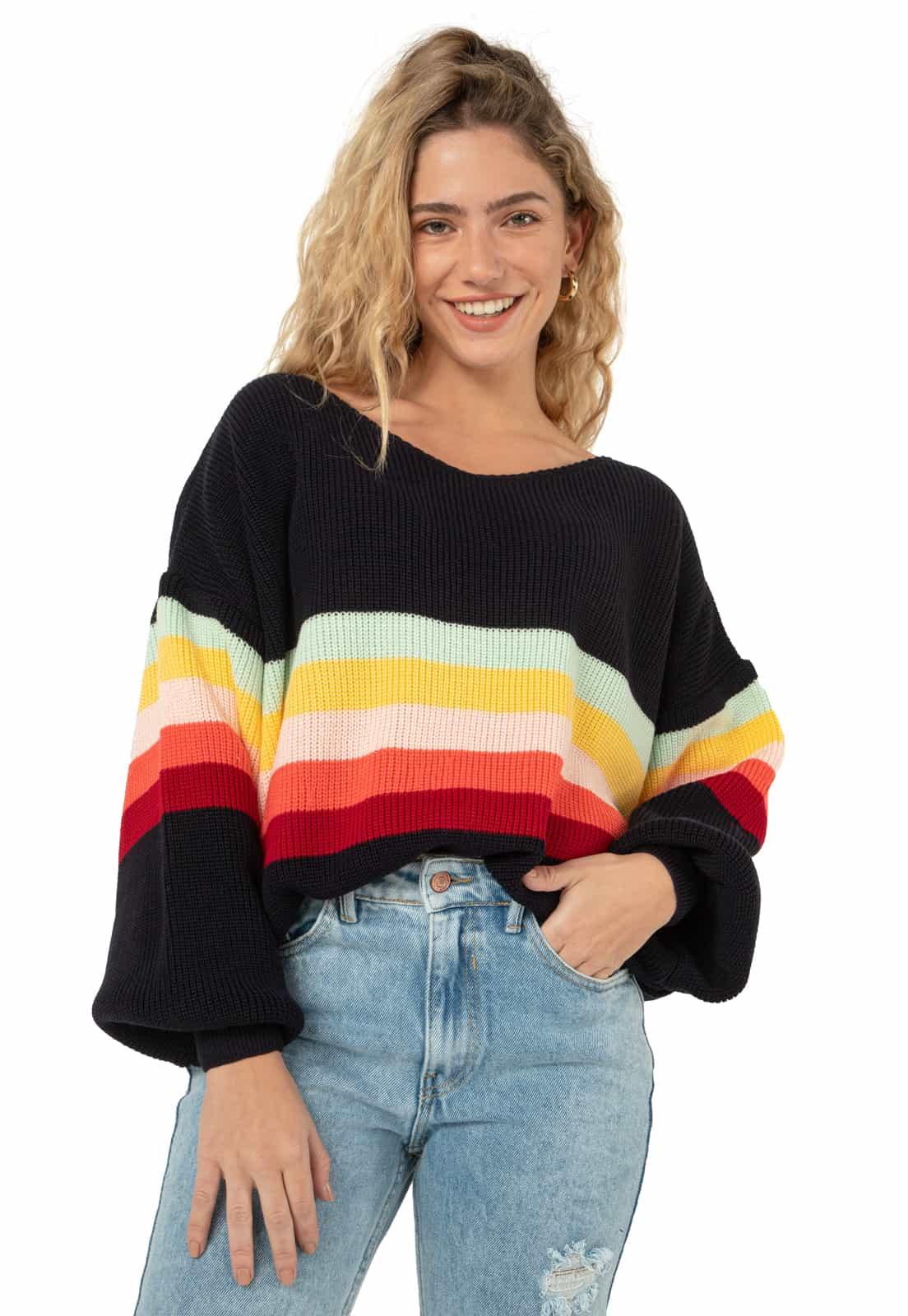 Buzo Punto Ingles Cuello V 5 Rayas Centro - Prendas de vestir - Giive Giive