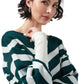 Buzo Jacquard Rayas Diagonales Cuello V - Giive Giive