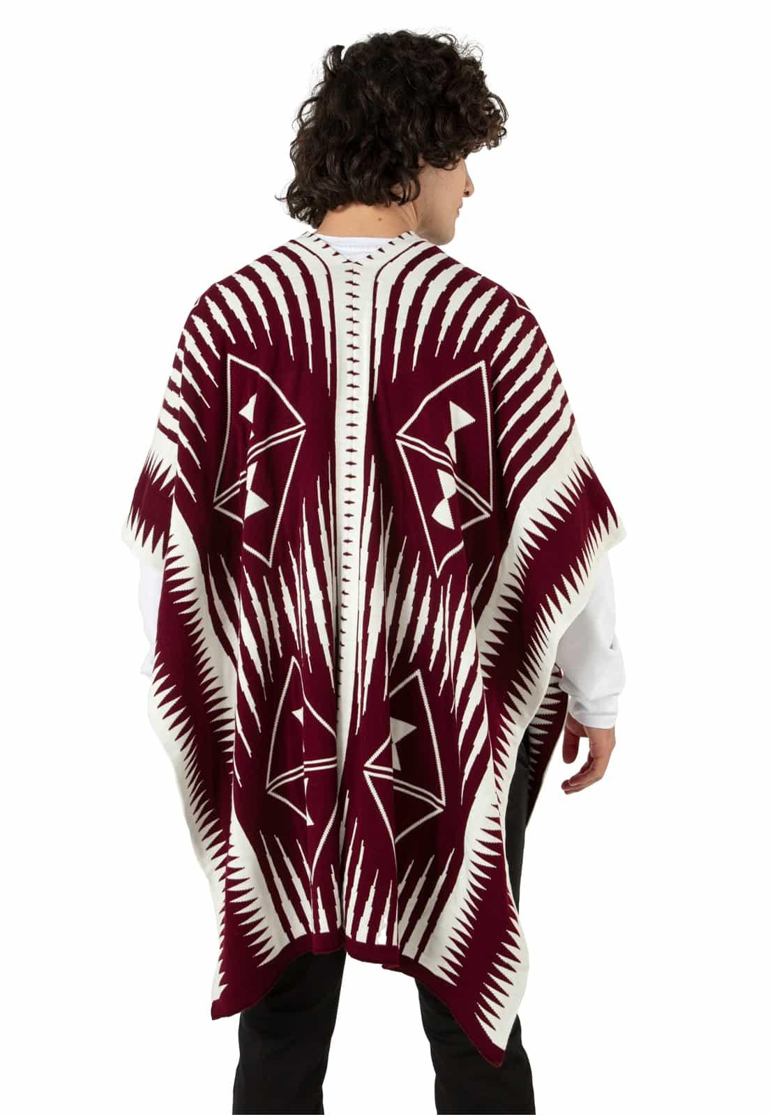 Ruana Larga Etnica 2 Colores Doble Faz - Prendas de vestir - Giive Giive