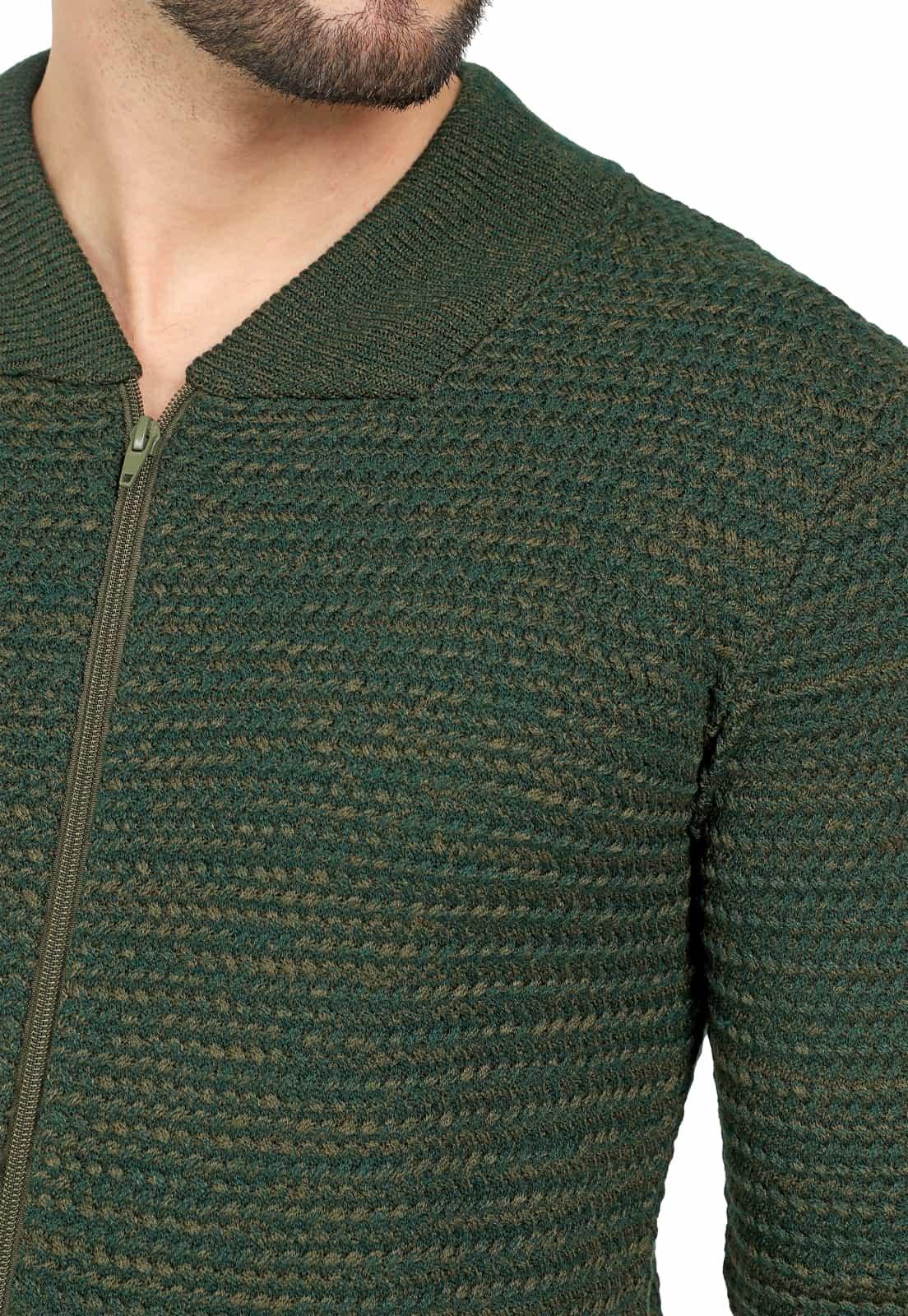 Chaqueta Cuello Beisbolero Tejido Lazo Matizado - Prendas de vestir - Giive Giive