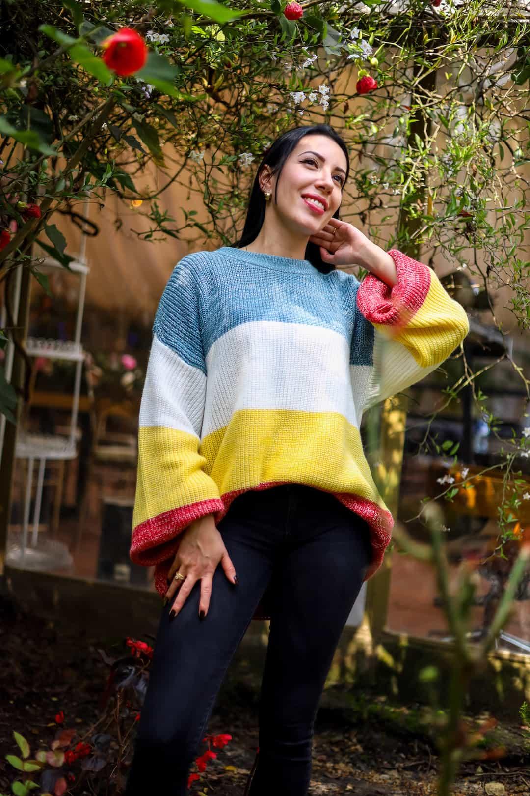 Saco Ancho 4 Colores Matizado Cuello Redondo - Prendas de vestir - Giive Giive
