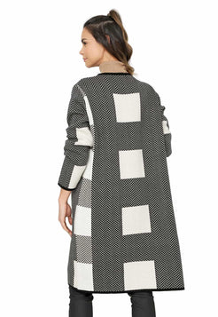 Gabán Jacquard Pez Cuadros - Prendas de vestir - Giive Giive