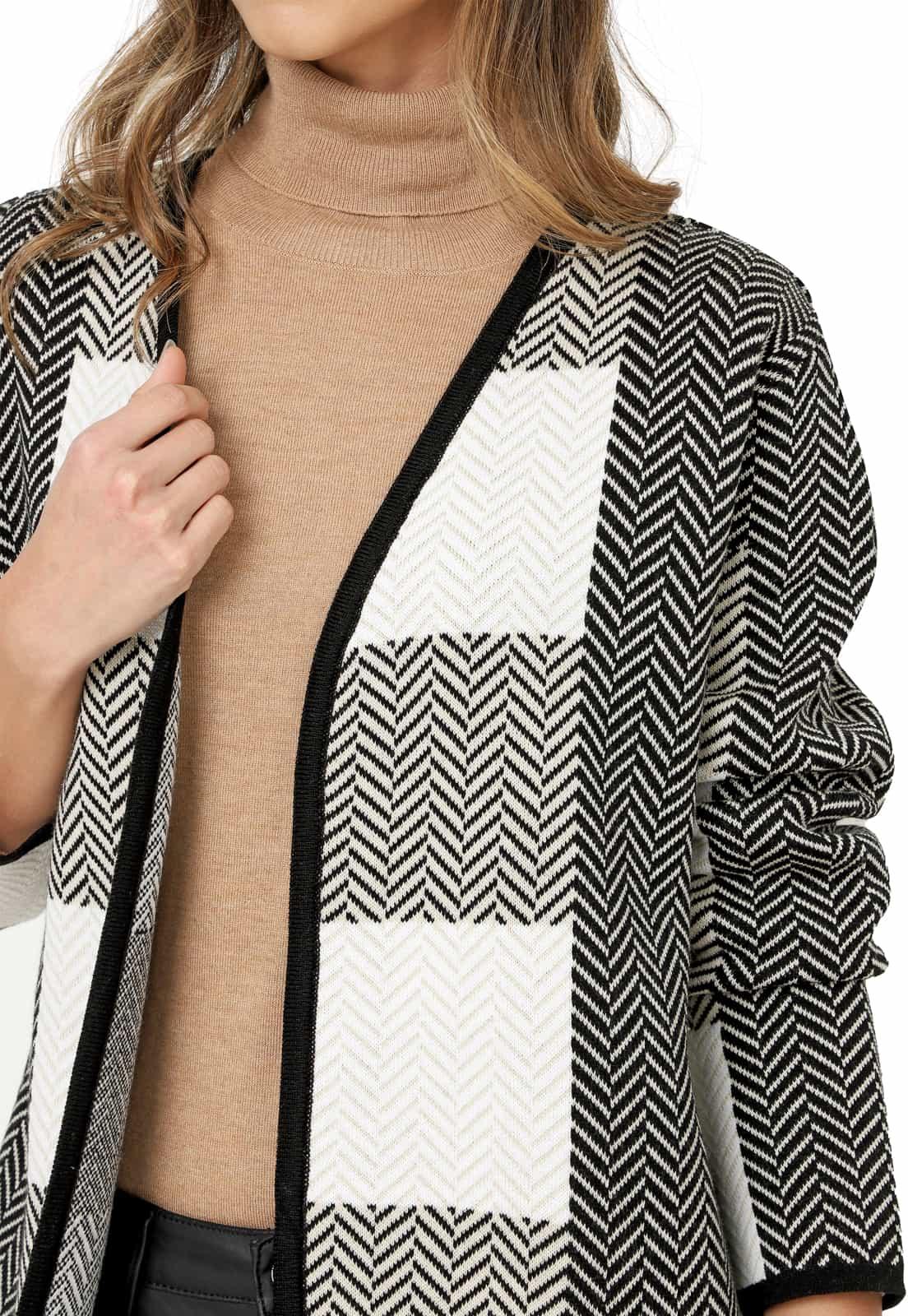 Gabán Jacquard Pez Cuadros - Prendas de vestir - Giive Giive
