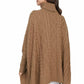 Ruana Mangas Trenza Rombos Cuello Tortuga - Prendas de vestir - Giive Giive