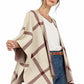Ruana Abierta para Mujer Rayas Verticales y Horizontales - OMA567 - Giive Fabricante Colombiano de Ruanas para Mujer y Hombre