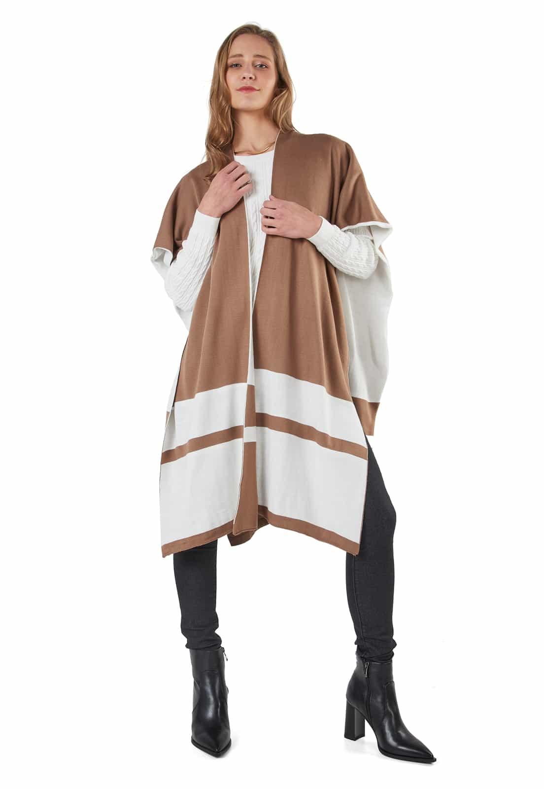 Ruana Bicolor Doble Faz - Prendas de vestir - Giive Giive