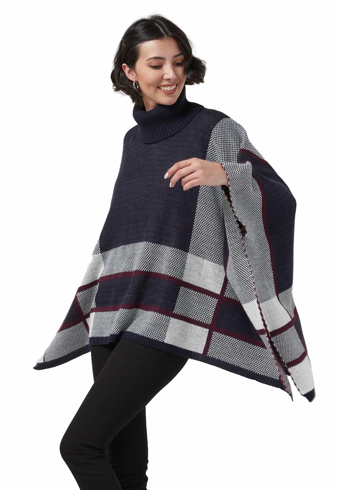 Ruana Jacquard Cuello Caído - Prendas de vestir - Giive Giive