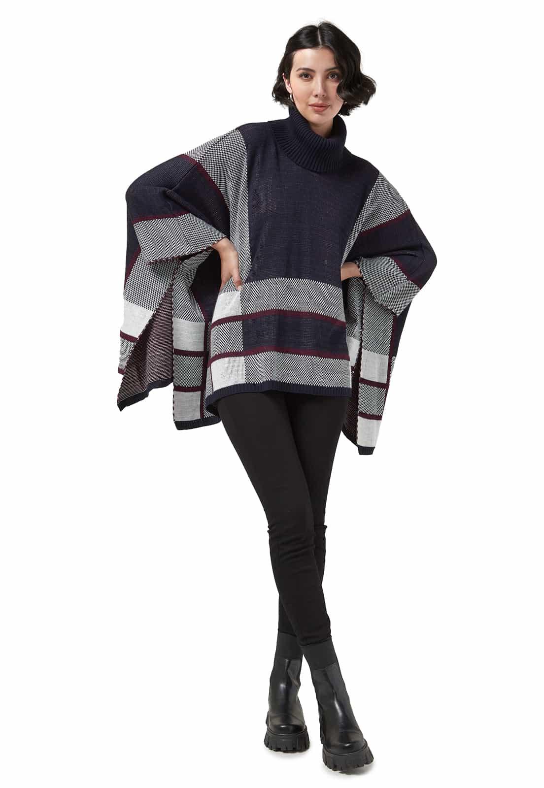 Ruana Jacquard Cuello Caído - Prendas de vestir - Giive Giive