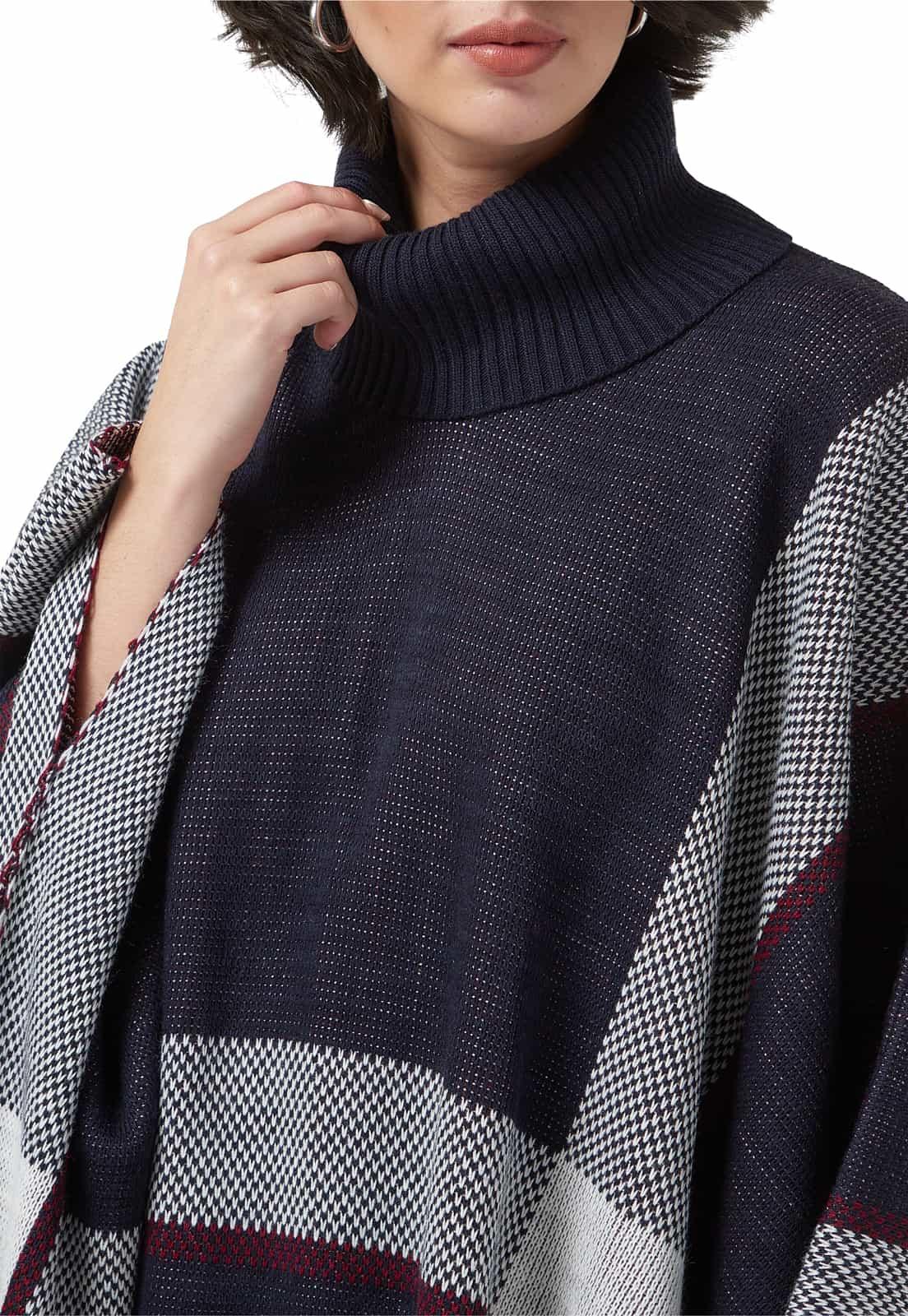 Ruana Jacquard Cuello Caído - Prendas de vestir - Giive Giive