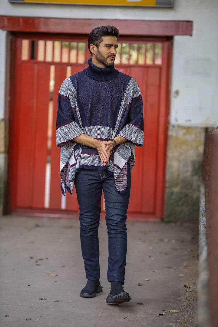 Ruana para Hombre - Giive Tejido de punto Colombiano 🇨🇴