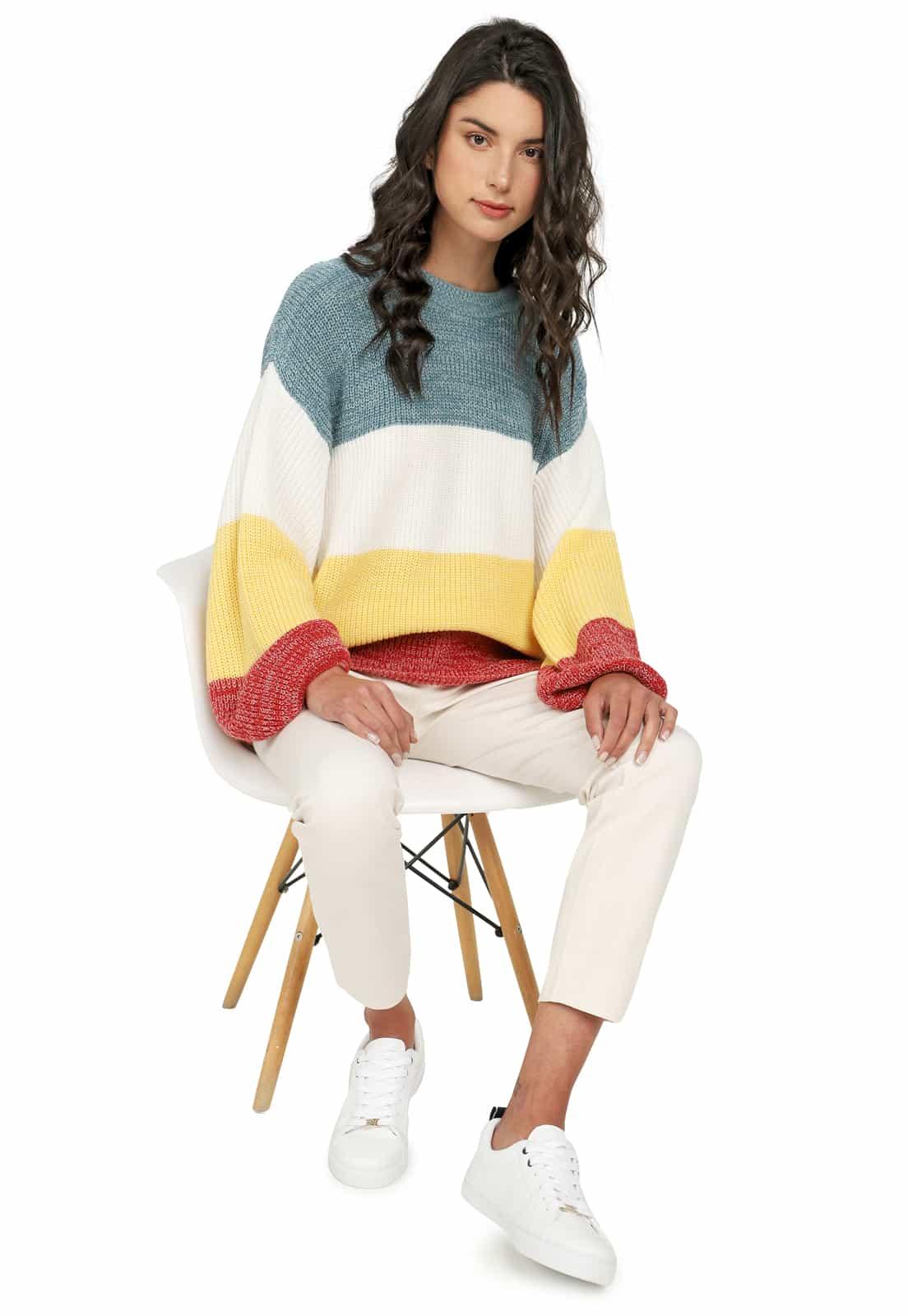 Saco Ancho 4 Colores Matizado Cuello Redondo - Prendas de vestir - Giive Giive