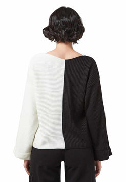 Saco Intarsia Bicolor Cuello V - Giive Giive
