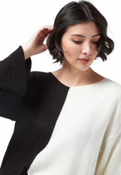 Saco Intarsia Bicolor Cuello V - Giive Giive