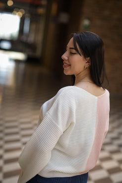Saco Intarsia Bicolor Cuello V - Giive Giive