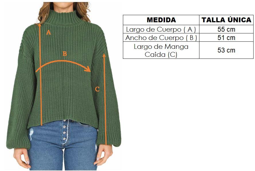 Saco Punto Ingles Grueso Cuello Alto - Prendas de vestir - Giive Giive